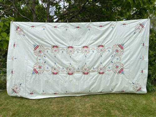 Vintage large tablecloth - large,