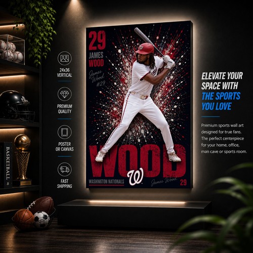 Poster tela james wood - o,