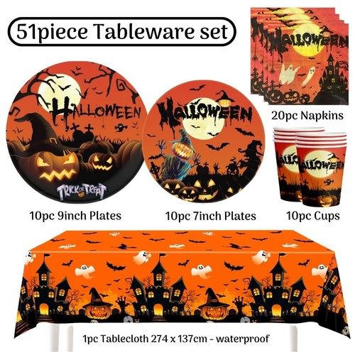 Set stoviglie halloween - stoviglie,